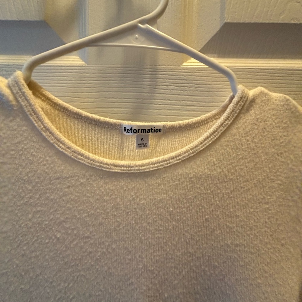 Reformation Ivory Knit Top
